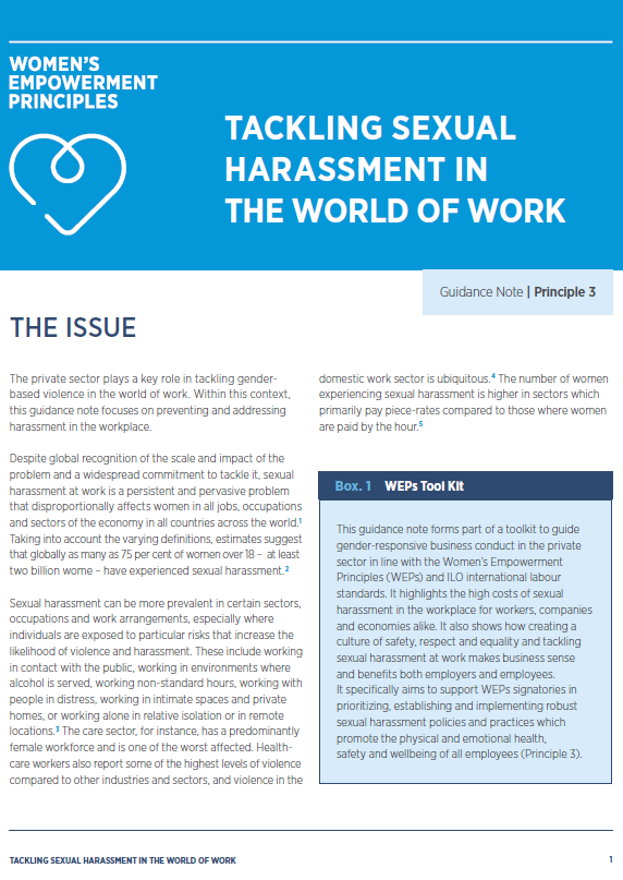 Tackling Sexual Harassment In The World Of Work Weps 3369